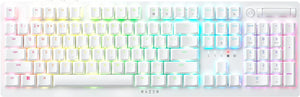 Razer - DeathStalker V2 Pro Wireless Clicky Purple Optical Switch RGB Gaming Keyboard - White