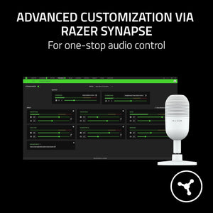 Razer - Seiren V3 Mini Wired Ultra-compact Condenser USB Microphone - White