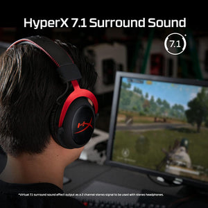 HyperX - Cloud II Pro Wired 7.1 Surround Sound Gaming Headset for PC, Xbox X|S, Xbox One, PS5, PS4, Nintendo Switch, and Mobile - Black/Red