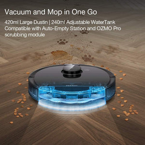 ECOVACS Robotics - DEEBOT T8+ Vacuum & Mop Robot with Advanced Laser Mapping and 3D Obstacle Detection & Avoidance - Grey