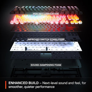 SteelSeries - Apex Pro TKL Gen 3 Wired OmniPoint Adjustable HyperMagnetic Gaming Keyboard with Rapid Tap - White
