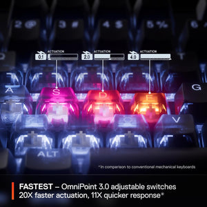 SteelSeries - Apex Pro Mini Gen 3 60% Wired OmniPoint Adjustable Gaming Keyboard with Rapid Tap - Black