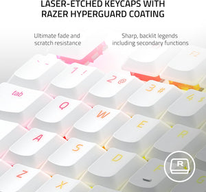 Razer - DeathStalker V2 Pro Wireless TKL Linear Red Optical Switch RGB Keyboard - White