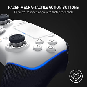 Razer - Wolverine V2 Pro Wireless Gaming Controller for PS5 and PC with 6 Remappable Buttons - White