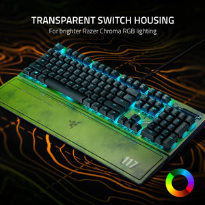 Razer - Blackwidow V3 Full Size Wired Mechanical Green Clicky Tactile Switch Gaming Keyboard with Chroma RGB Backlighting - HALO Infinite Edition