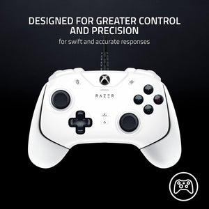 Razer - Wolverine V2 Wired Gaming Controller for Xbox Series X|S, Xbox One, PC with Remappable Front-Facing Buttons - White