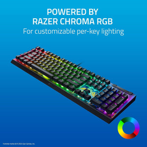 Razer - BlackWidow V4 X Wired Mechanical Yellow Switch Gaming Keyboard with Chroma RGB - Fortnite Edition