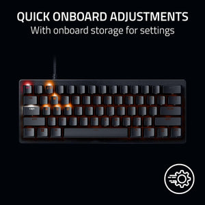Razer - Huntsman V3 Pro Mini 60% Wired Analog Optical Esports Keyboard with Rapid Trigger and Adjustable Actuation - Black
