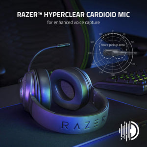 Razer - Kraken V3 X Wired 7.1 Surround Sound Gaming Headset for PC with Chroma RGB Lighting - Black