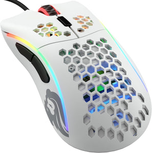 Glorious - Model D- Minus Wired RGB Gaming Mouse - Matte White