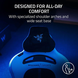 Razer - Enki Pro Gaming Chair With Alcantara Leather - Williams Esports Edition