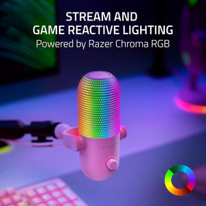 Razer - Seiren V3 Chroma Condenser USB Microphone - Quartz