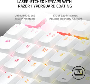 Razer - DeathStalker V2 Pro Wireless Clicky Purple Optical Switch RGB Gaming Keyboard - White