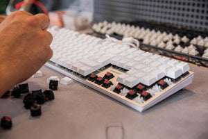 Cherry - KC 200 MX Mechanical Office Keyboard with MX2A Silent Red Switches - White