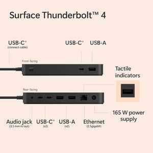 Microsoft - Surface Thunderbolt 4 Dock - Black