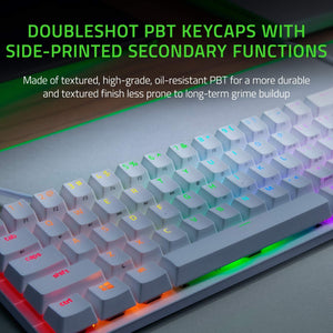 Razer - Huntsman Mini 60% Wired Linear Optical Switch Gaming Keyboard - Mercury Edition