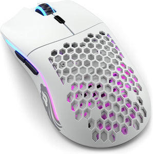 Glorious - Model O Wireless Honeycomb RGB Gaming Mouse - Matte White