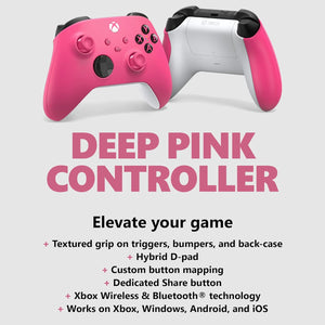 Microsoft - Xbox Wireless Controller for Xbox Series X/S, Xbox One, Windows Devices - Deep Pink