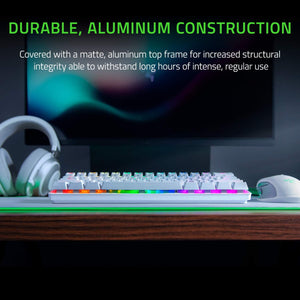 Razer - Huntsman Mini 60% Wired Linear Optical Switch Gaming Keyboard - Mercury Edition