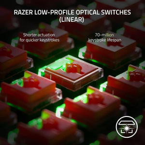 Razer - DeathStalker V2 Pro Wireless TKL Linear Red Optical Switch RGB Keyboard - White