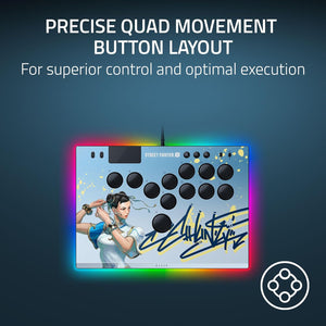 Razer - Kitsune All-Button Optical Arcade Controller for PS5 and PC - SF6 Chun-Li Edition