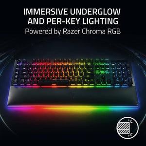 Razer - BlackWidow V4 Pro Wired Yellow Linear Mechanical Switch Gaming Keyboard with Chroma RGB Backlighting - Black