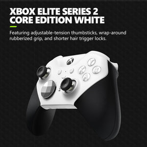 Microsoft - Elite Series 2 Core Wireless Controller for Xbox Series X/S, Xbox One, and Windows PCs - White