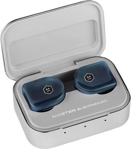 Master & Dynamic MW07 Plus True Wireless Earphones - Noise Cancelling with Mic Bluetooth, Lightweight in-Ear Headphones (Steel Blue)