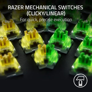 Razer - BlackWidow V4 Yellow Switch Mechanical Gaming Keyboard with Chroma RGB - Black