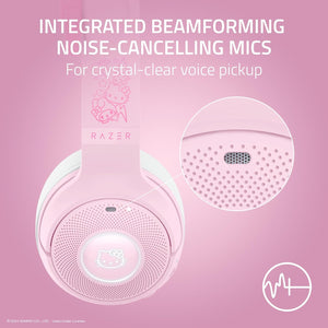 Razer - Kraken Kitty V2 BT Wireless Gaming Headset with Chroma RGB - Hello Kitty Edition - Pink