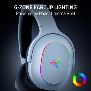 Razer - Barracuda X Chroma Wireless Multi-Platform Gaming Headset with 6 Zone Earcup Lighting - White