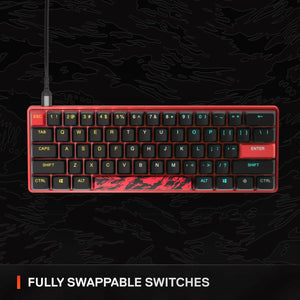 SteelSeries - Apex 9 Mini 60% Wired OptiPoint Adjustable Actuation Switch Gaming Keyboard with RGB Lighting - FaZe Clan Limited Edition