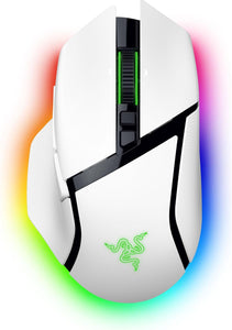 Razer - Basilisk V3 Pro 35K Wireless Ergonomic Gaming Mouse with HyperScroll Tilt Wheel and Chroma RGB Lighting - White