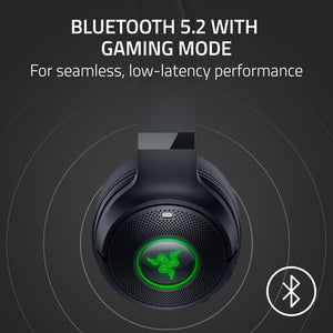 Razer - Kraken Kitty V2 Wireless Gaming Headset for PC, Mac, Mobile, and Tablet - Black