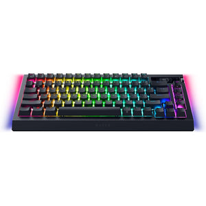 Razer - BlackWidow V4 Pro 75% Wireless Orange Switch Gaming Keyboard with Hot-Swappable Design - Black