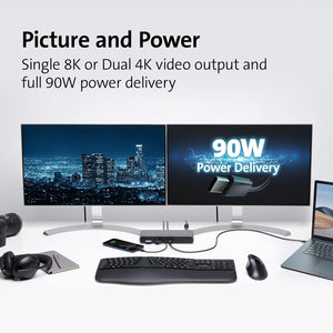 Kensington SD5750T Thunderbolt 4 Docking Station for Microsoft Surface Pro 8 and Surface Laptop Studio