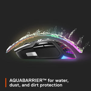 SteelSeries - Aerox 5 Ultra Lightweight Honeycomb Water Resistant Wireless RGB Optical Gaming Mouse With 9 Programmable Buttons - Black