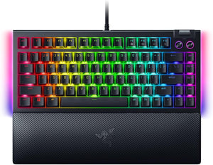Razer - BlackWidow V4 75% Wired Orange Switch Gaming Keyboard with Hot-Swappable Design - Black