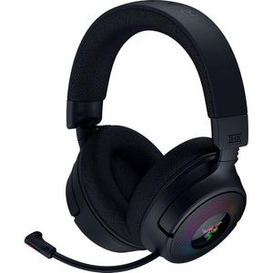 Razer - Kraken V4 Wireless Gaming Headset with 9 Zone Chroma RGB – For PC, Mac, PS5, Switch, Steam Deck, Smartphone - Black