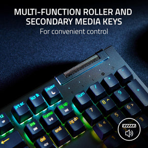 Razer - BlackWidow V4 X Wired Mechanical Yellow Switch Gaming Keyboard with Chroma RGB - Black