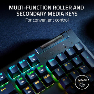 Razer - BlackWidow V4 X Full Size Wired Mechanical Green Switch Gaming Keyboard with Chroma RGB - Black