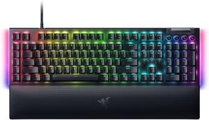 Razer - BlackWidow V4 Full Size Wired Mechanical Green Switch Gaming Keyboard with Chroma RGB - Black