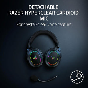 Razer - Barracuda X Chroma Wireless Multi-Platform Gaming Headset with 6 Zone Earcup Lighting - Black