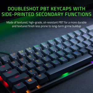 Razer - Huntsman Mini 60% Wired Optical Clicky Switch Gaming Keyboard with Chroma RGB Backlighting - Black