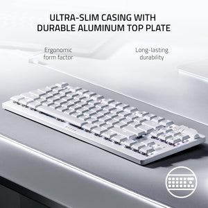 Razer - DeathStalker V2 Pro Wireless TKL Linear Red Optical Switch RGB Keyboard - White