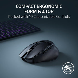 Razer - Basilisk Mobile Portable Ergonomic Wireless Gaming Mouse - Black