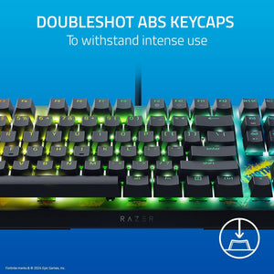 Razer - BlackWidow V4 X Wired Mechanical Yellow Switch Gaming Keyboard with Chroma RGB - Fortnite Edition