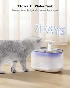 PetLibro - Capsule 2.1L Pet Water Fountain with Two Flow Modes - Stainless Steel Purple