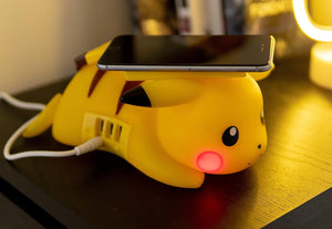 Nacon - Teknofun Pokemon Pikachu Wireless Induction and USB Charging Station for Androids and iPhones
