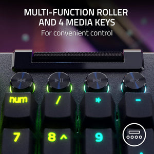 Razer - BlackWidow V4 Pro Green Switch Mechanical Wired Gaming Keyboard with Chroma RGB - Black
